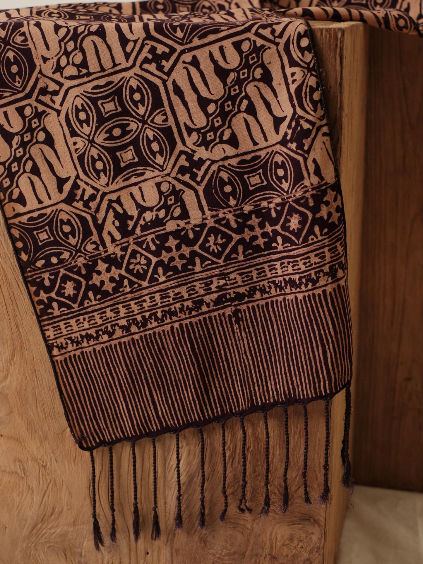 Scarf Batik Tambal Kombi - Brown | DNR
