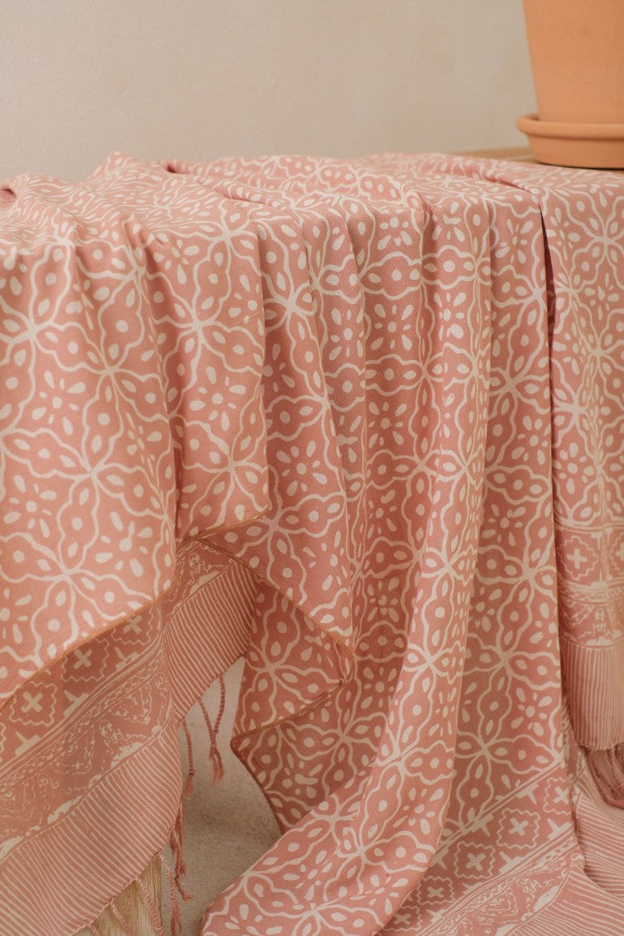 Selendang Batik TCL Kawung 2 Cream - 80