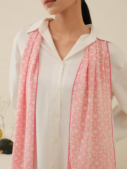 Scarf Batik TCA Kawung 3 Pink