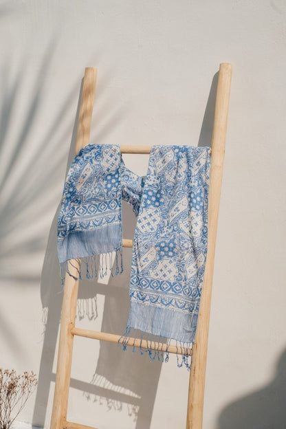Scarf Batik TCB Sekar Jagad Blue