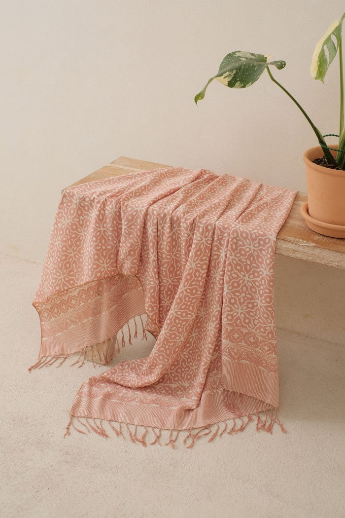 Selendang Batik TCL Kawung 2 Cream - 80
