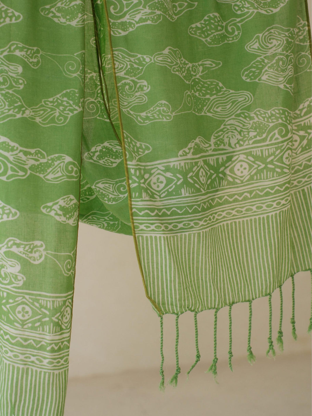 Batik Ratu - Scarf Batik i11 Mega Mendung - Green