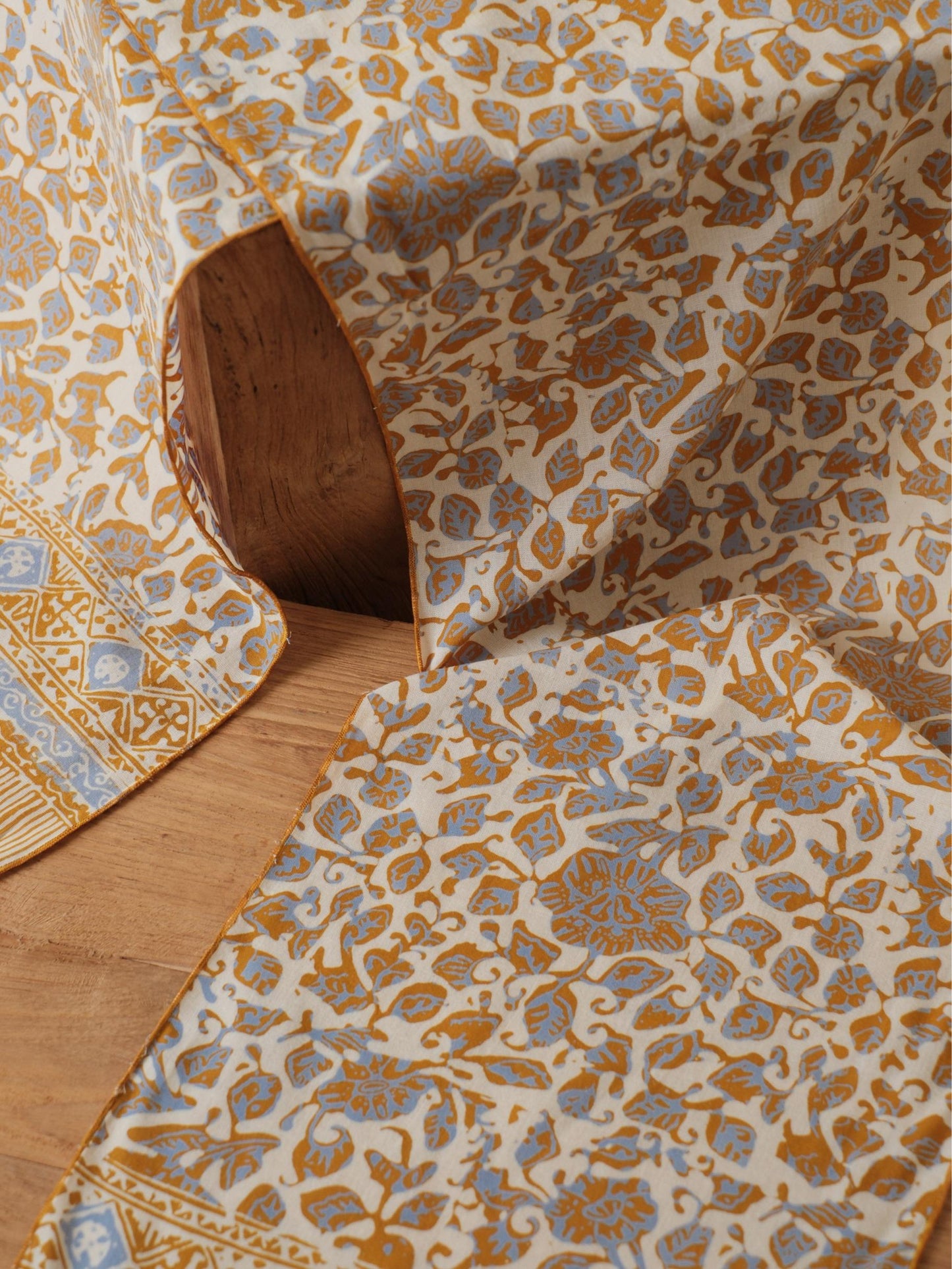 Scarf Batik Apusan - Daun Rambat - Yellow | DNK