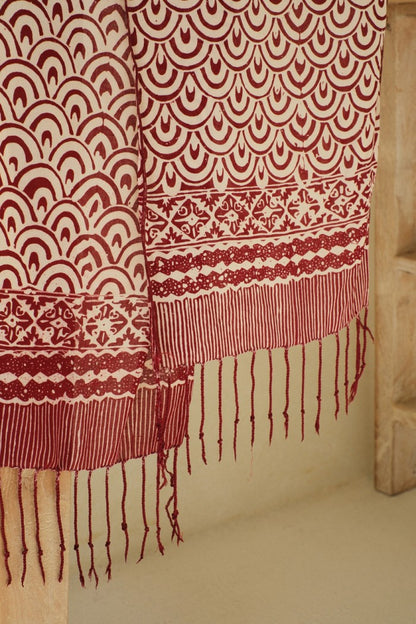 Scarf Batik TCN Ombak Maroon