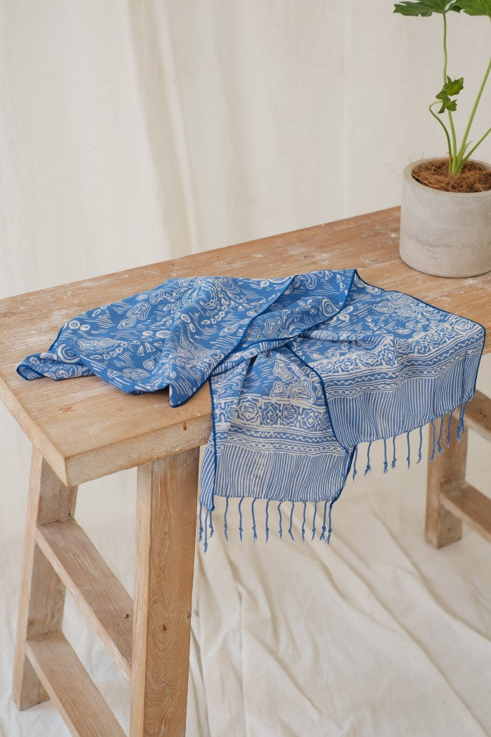 Scarf Batik B71 Blue