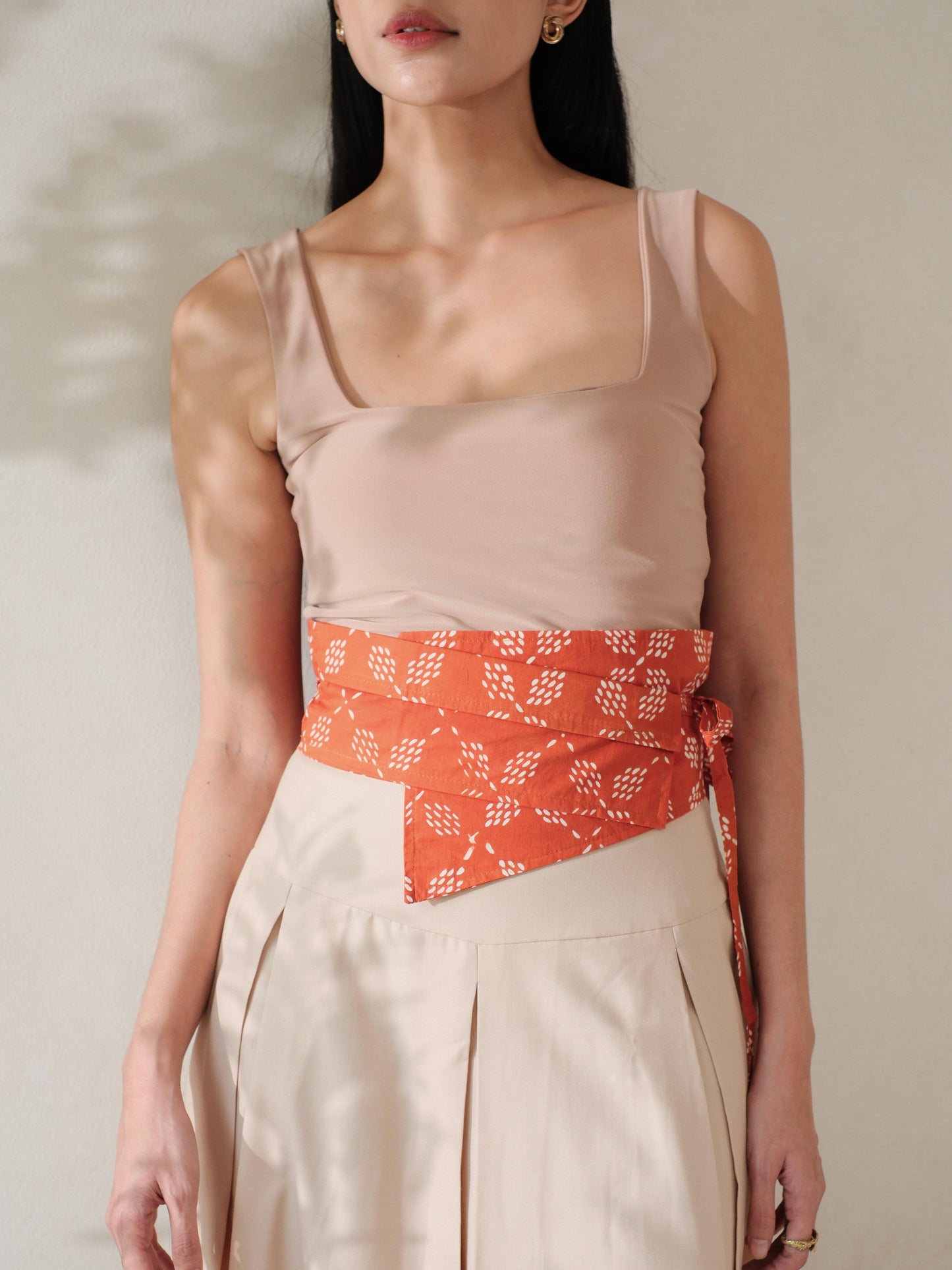 Fina in Yellow - Obi Belt Batik