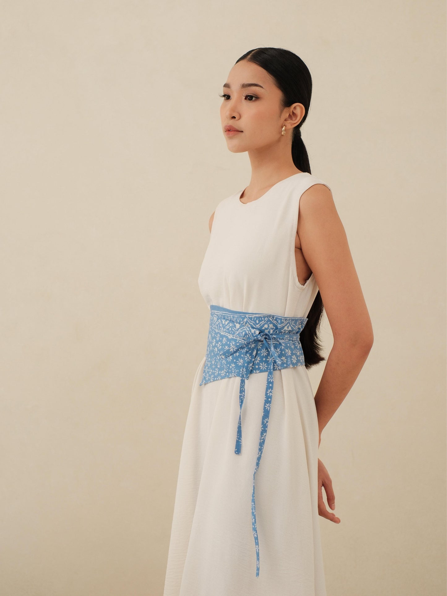 Ayla in Blue - Obi Belt Batik