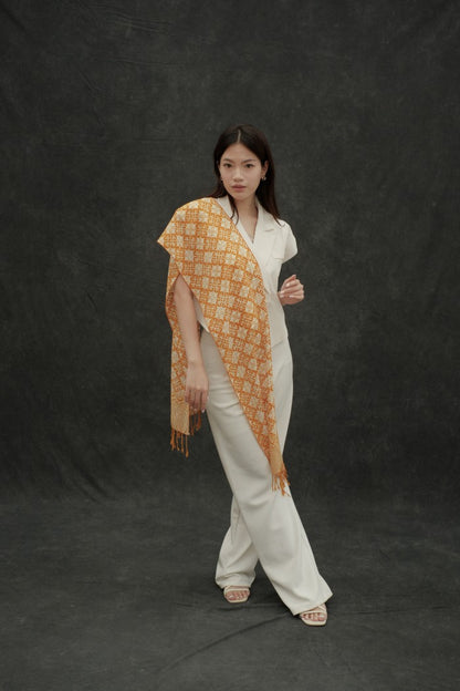 Scarf Batik Kawung XO - Yellow | TCK