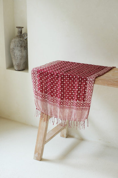 Truntum in Red - Syal Batik Sutra - 55