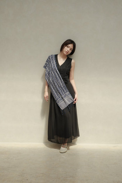 Scarf Batik Ceplok Wibowo - Blue