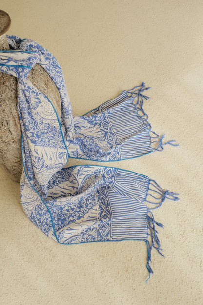 Scarf Batik TCGR Parang Bunga Grey