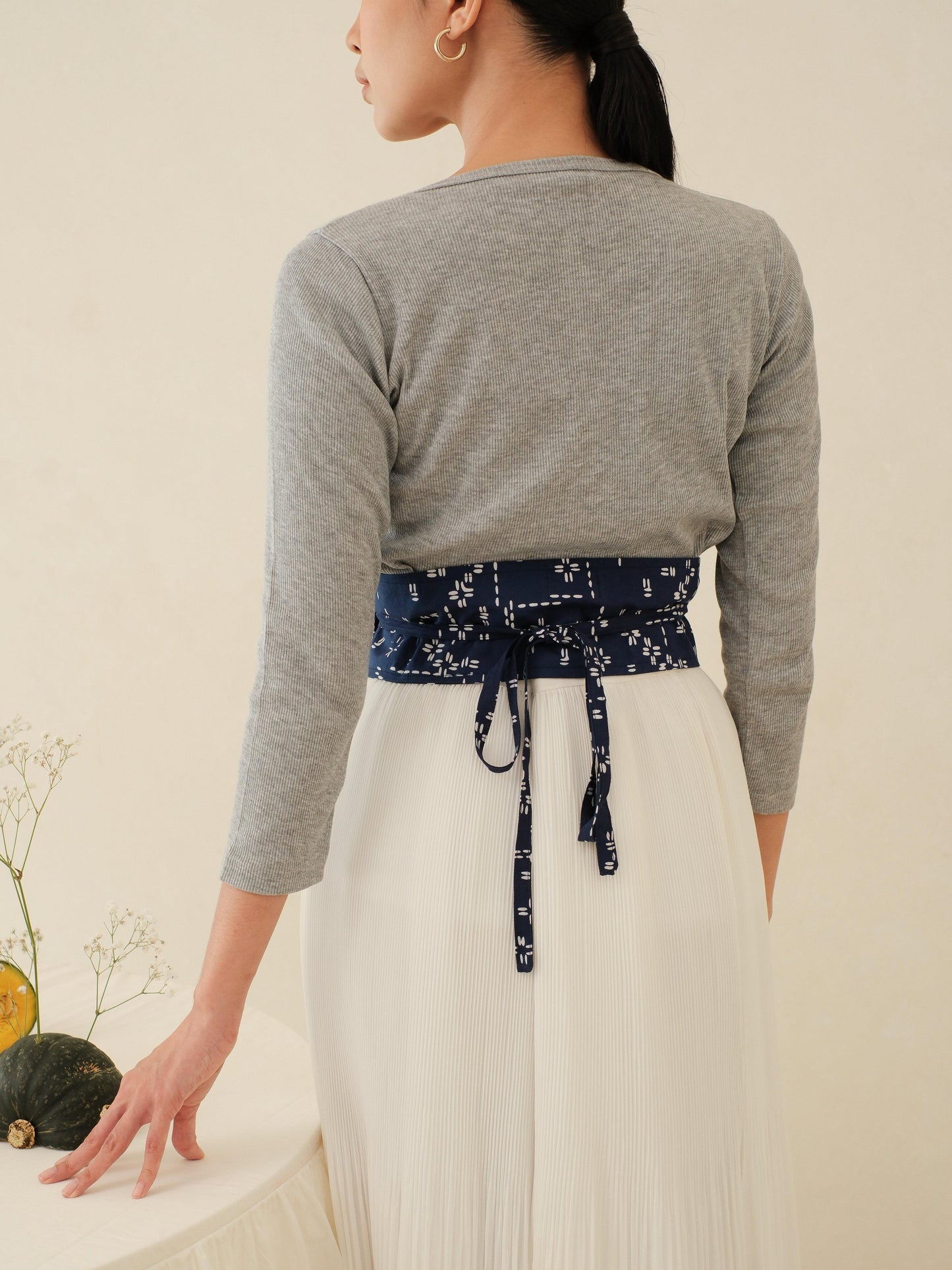 Nara in Blue - Obi Belt Batik