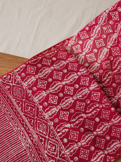 Scarf Batik Ceplok Wibowo - Red