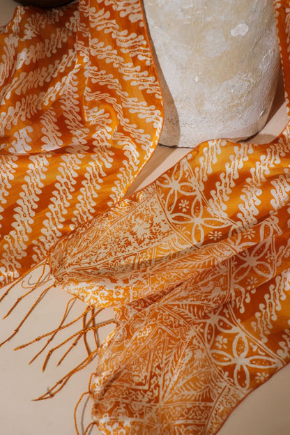 Syal Batik Sutra Parang - Yellow - 45
