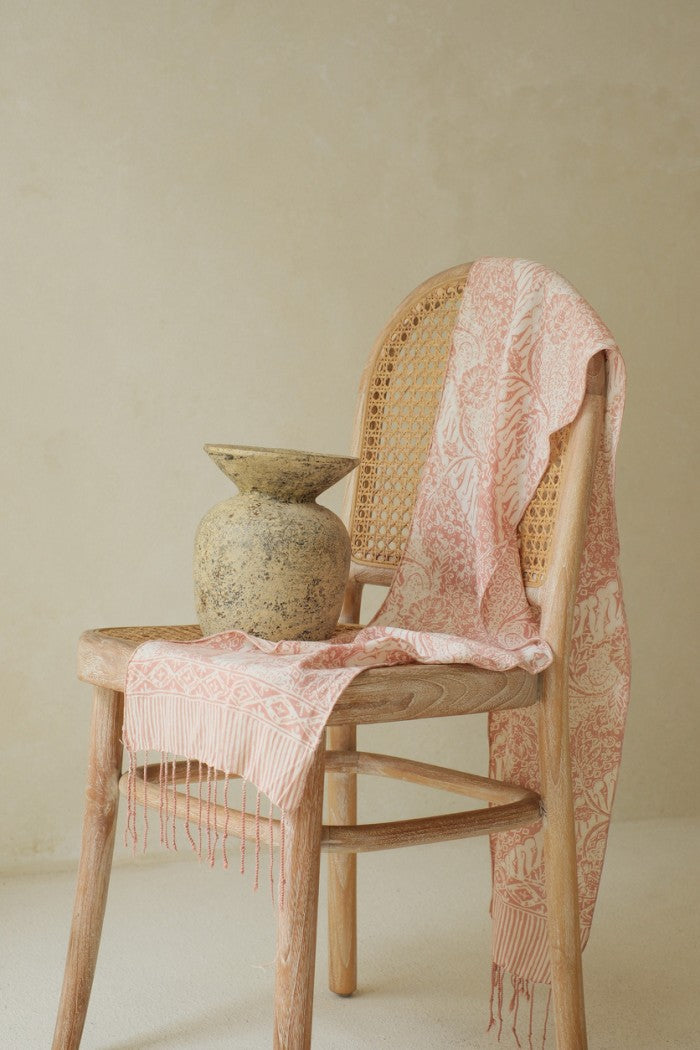 Scarf Batik TCL Parang Bunga Cream