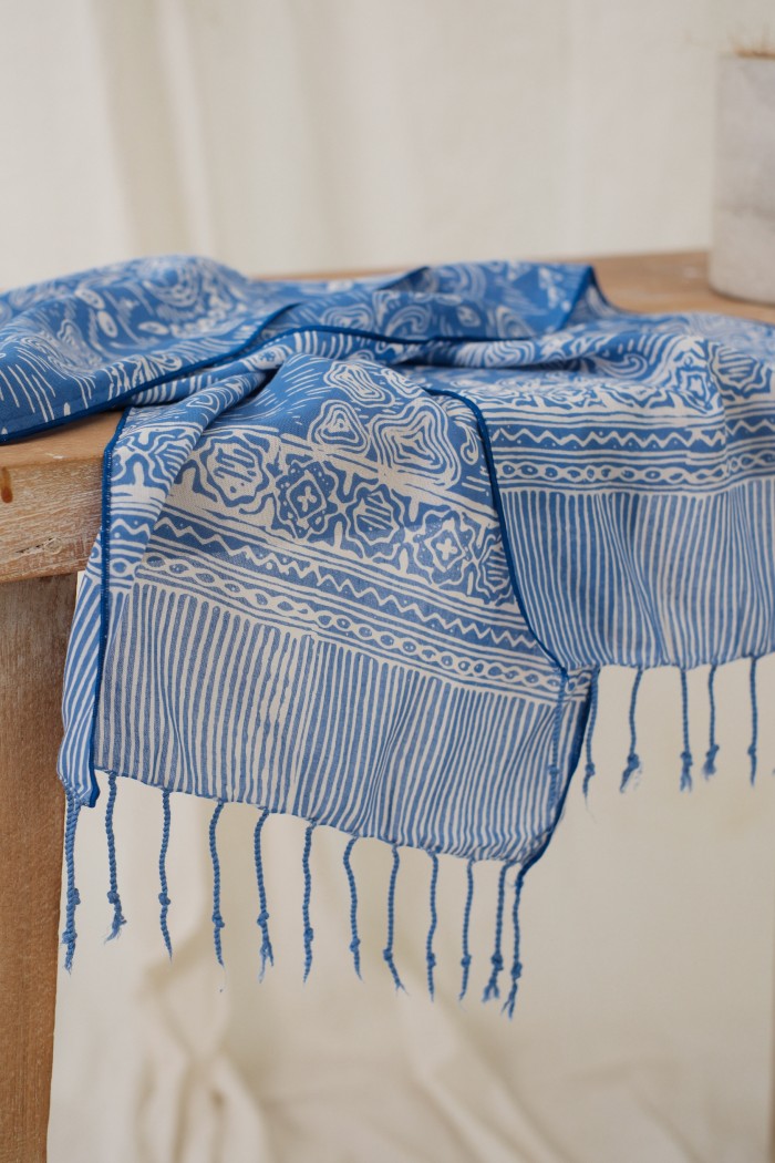 Scarf Batik B71 Blue