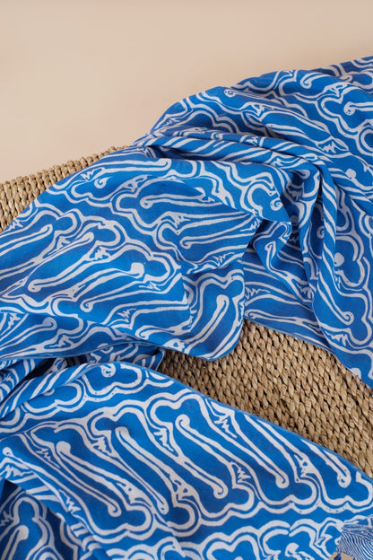 Selendang Batik TCB Parang 2 Blue - 80