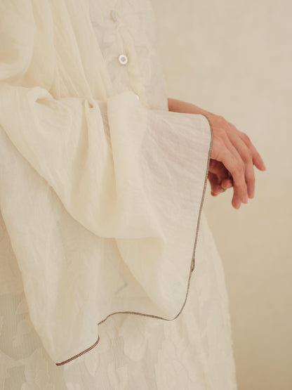 Alma in White Shawl - Selendang Batik