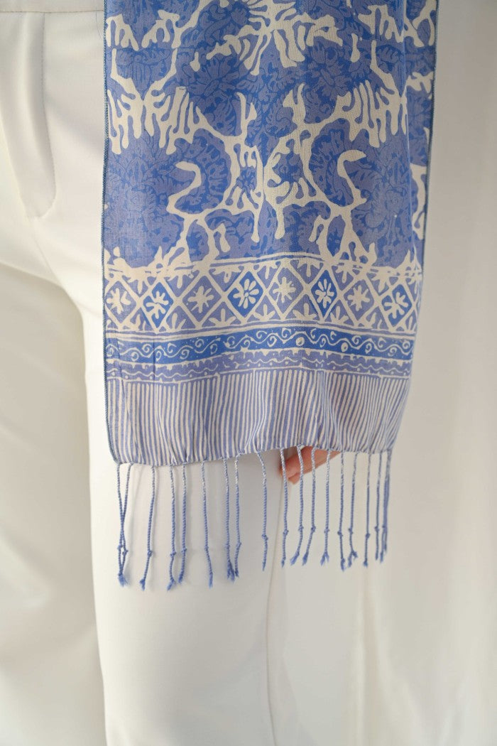 Scarf Batik Apusan - Sidomukti Garuda - Blue | DNB