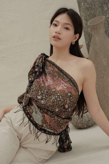 Selendang Sutra Batik Tulis - Mega Sukma - Pink