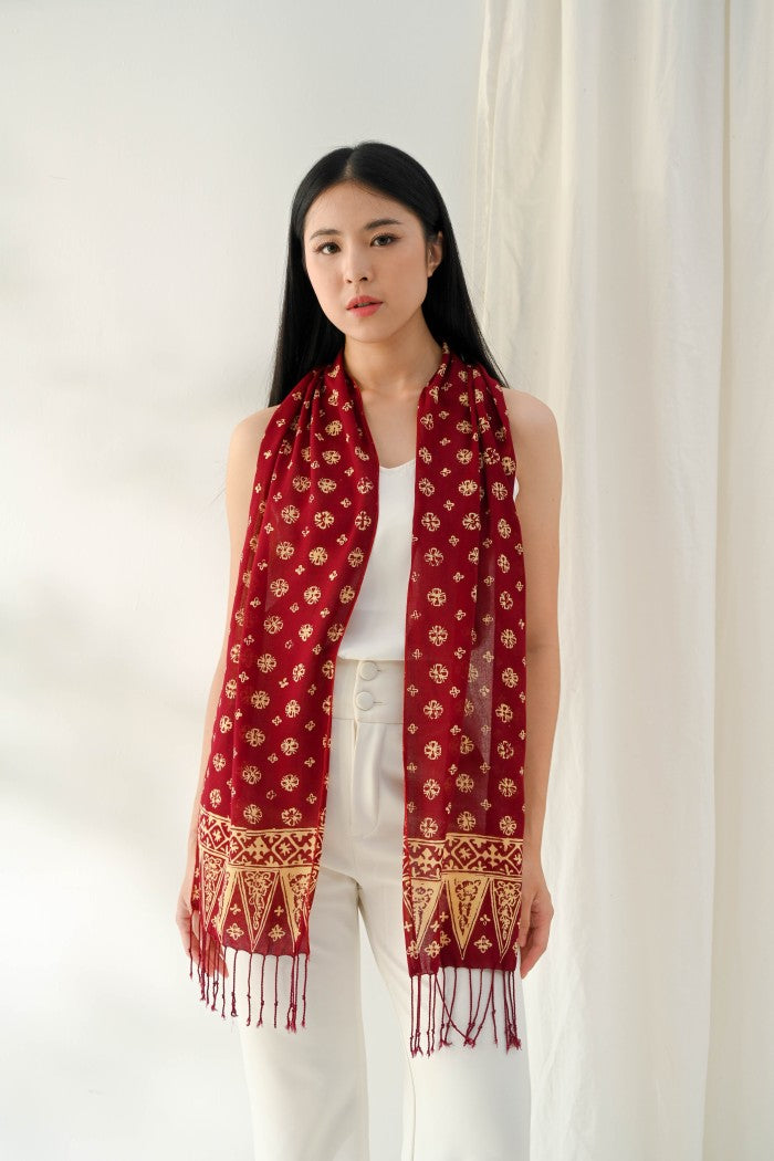 Scarf Batik Truntum - Maroon | DNN