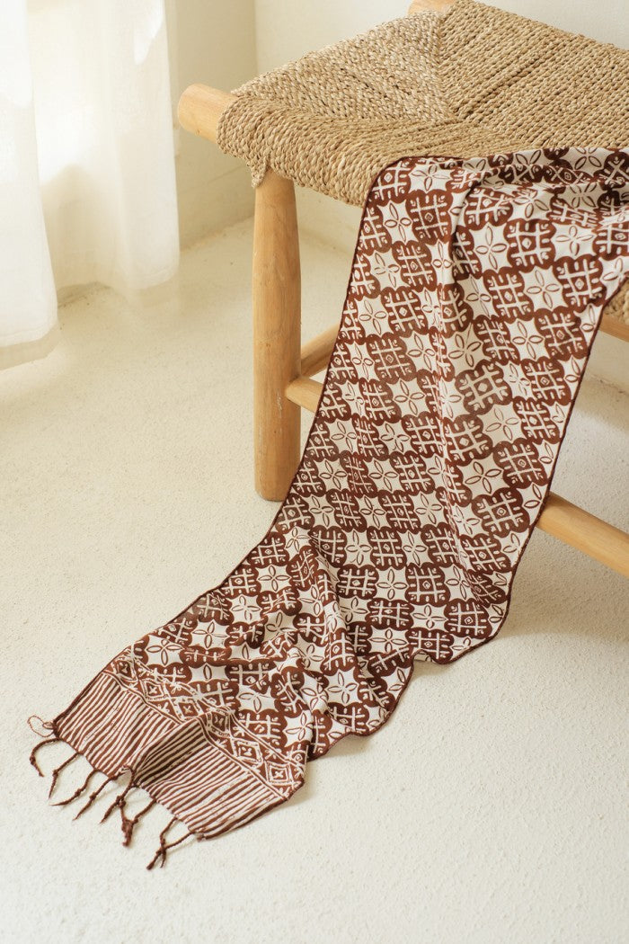 Scarf Batik TCR Kawung XO Brown