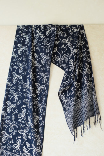Scarf Batik TCC Daun Rambat Blue