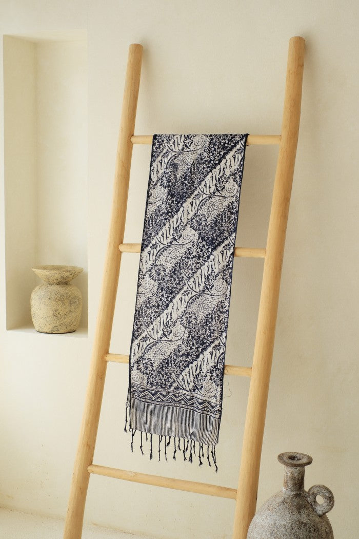 Scarf Batik TCC Parang Bunga Blue