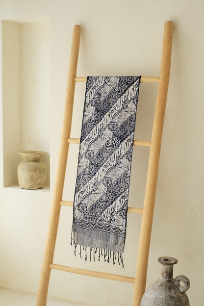 Scarf Batik TCC Parang Bunga Blue