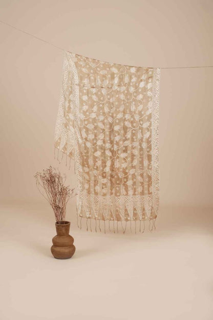 Syal Batik Sutra Cream 01