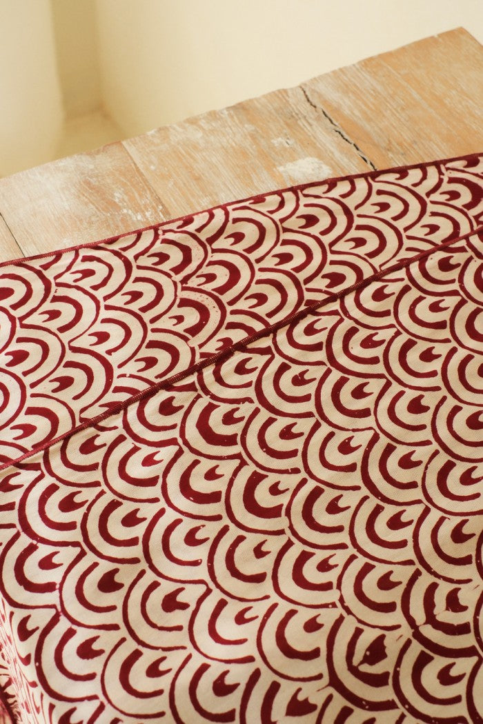 Scarf Batik TCN Ombak Maroon