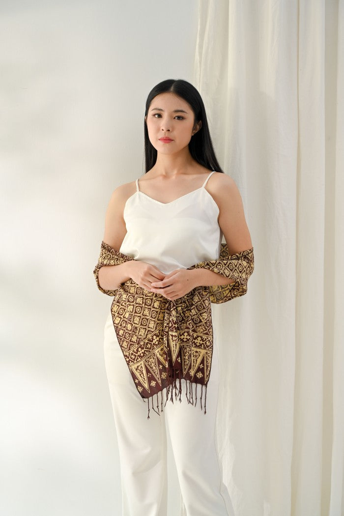 Scarf Batik Songket - Brown | DNR