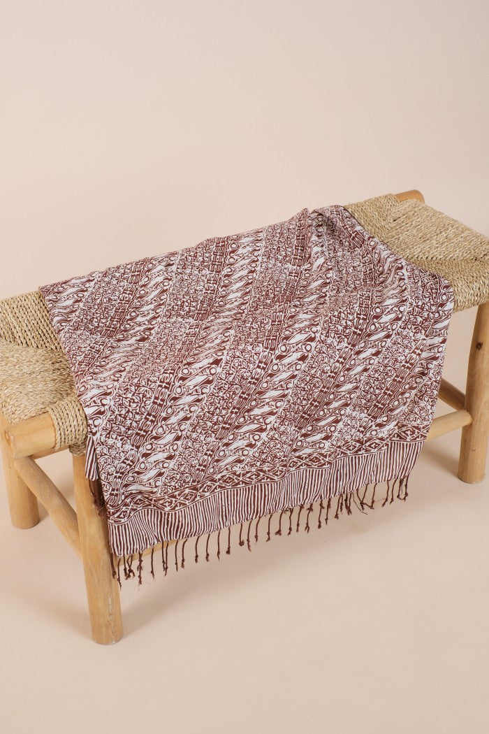 Selendang Batik TCR Parang Kawung Brown - 80