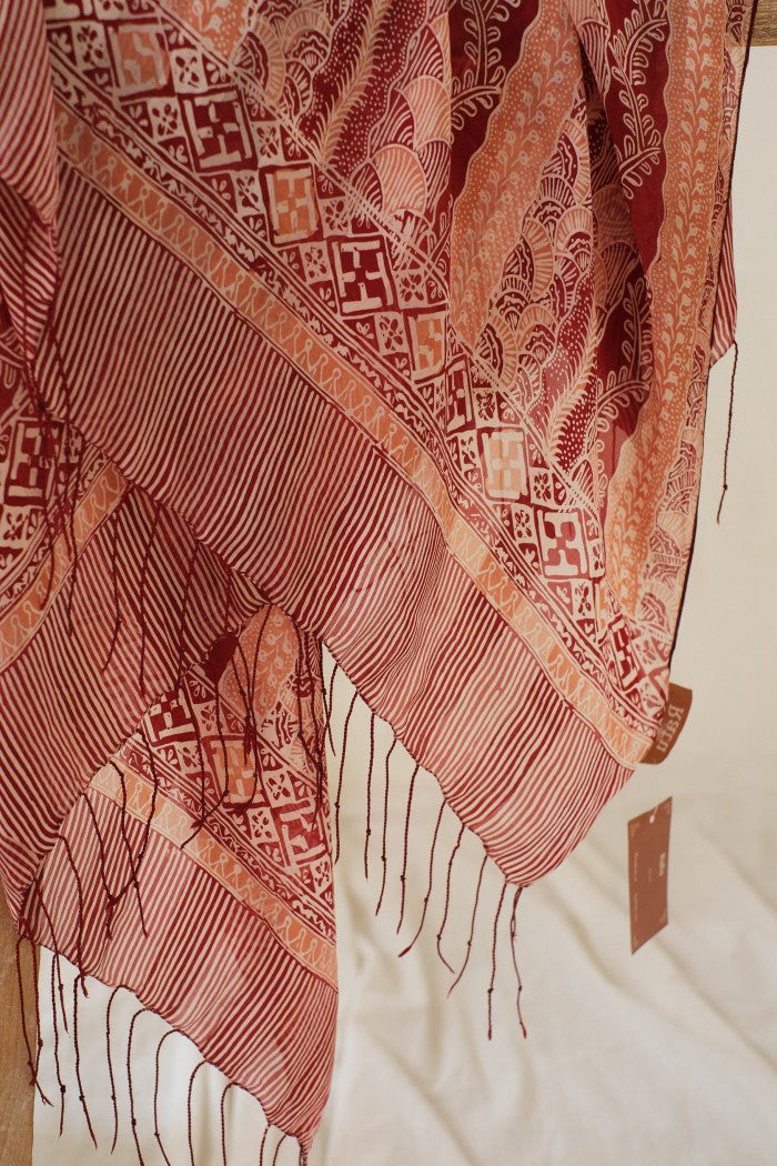 Selendang Sutra Batik - Sisik Ikan - 90