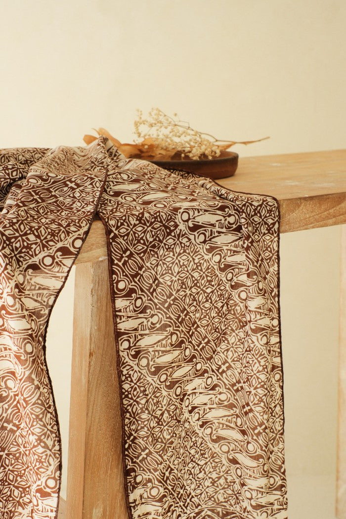Scarf Batik TCR Parang Kawung Brown