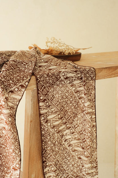 Scarf Batik TCR Parang Kawung Brown