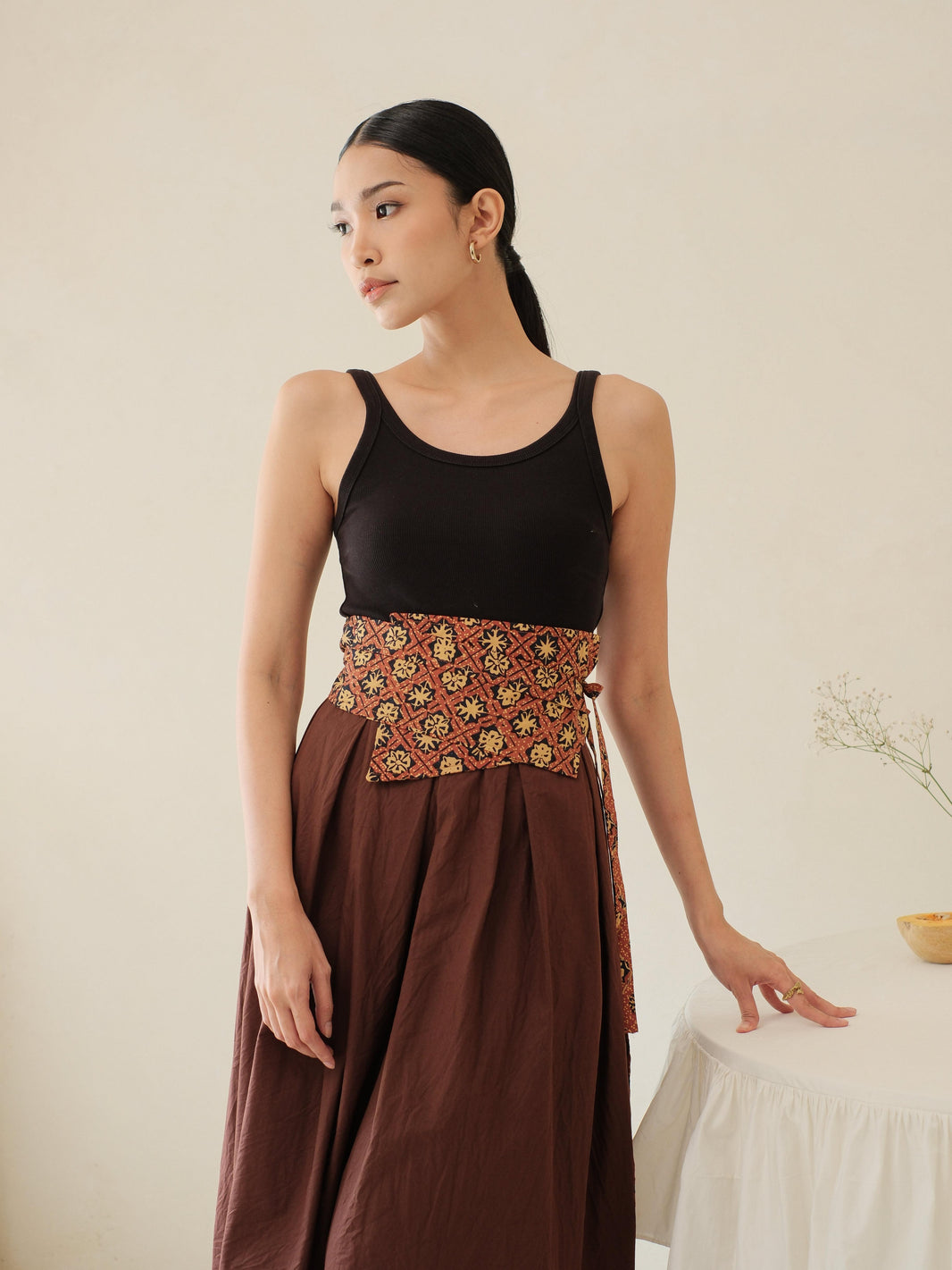 Nadia in Sogan - Obi Belt Batik