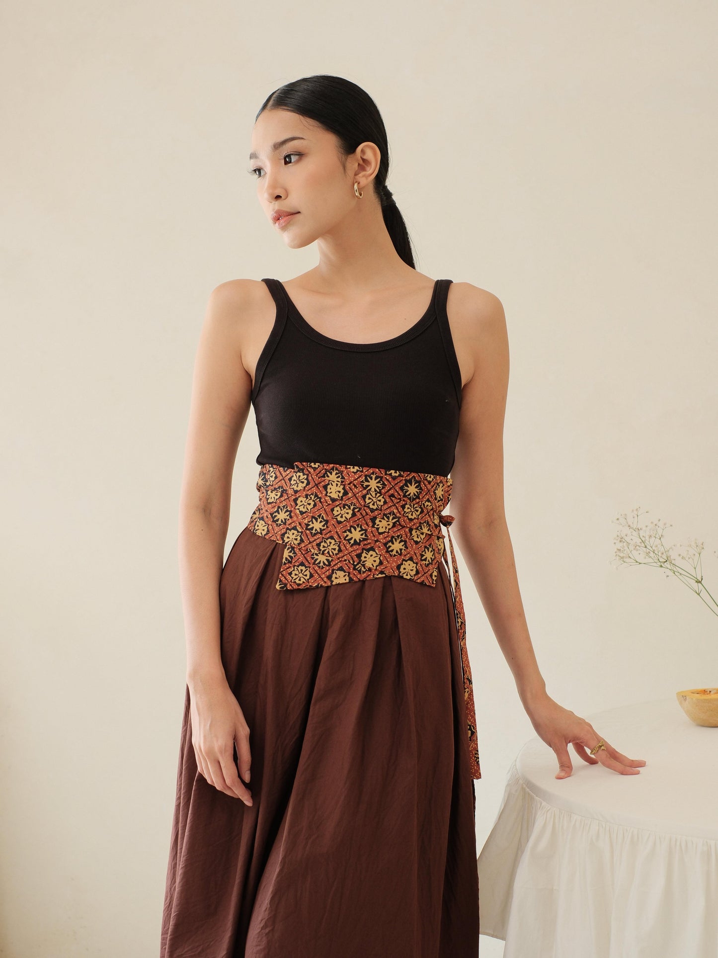 Nadia in Sogan - Obi Belt Batik