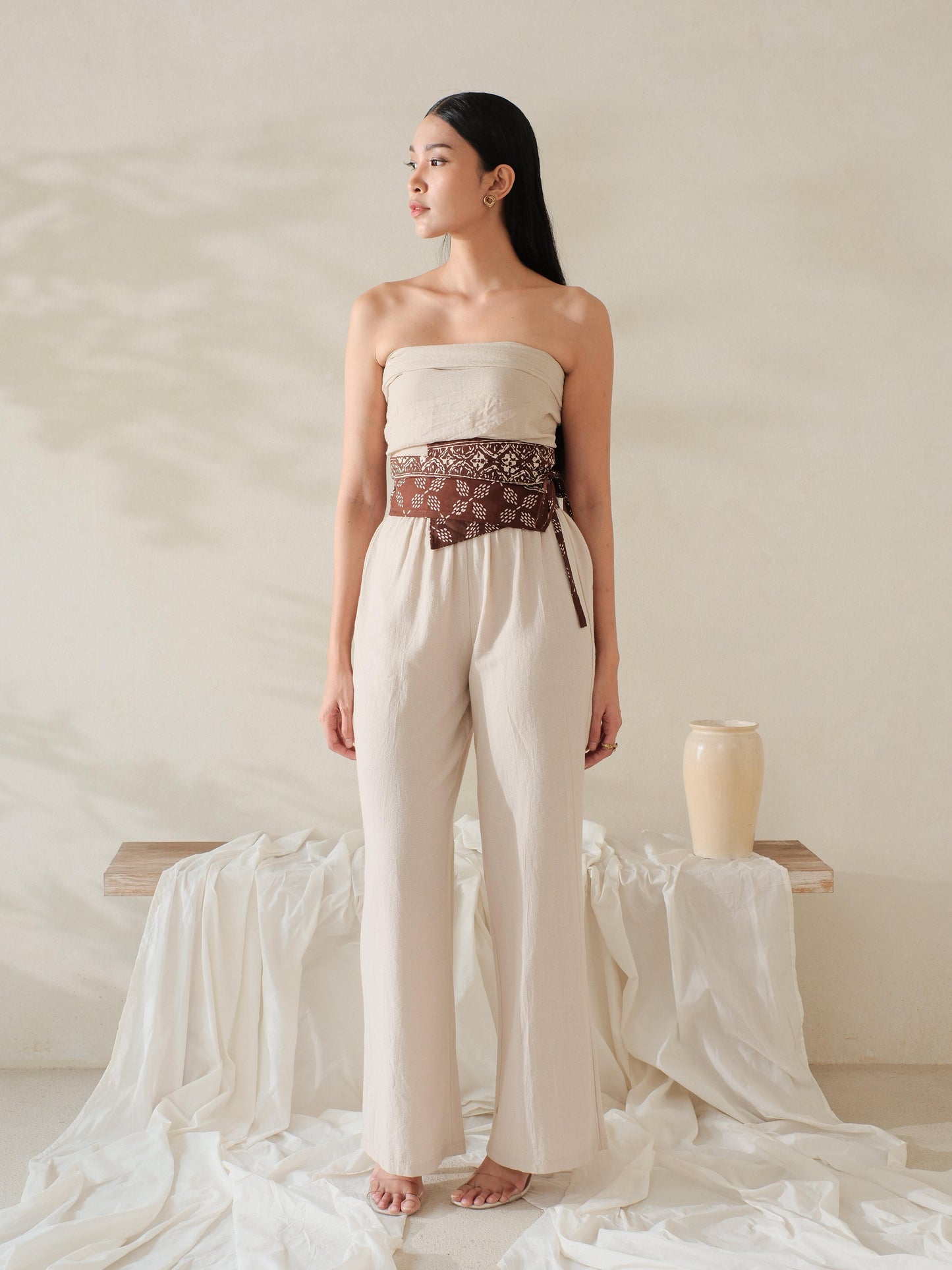 Fina in Brown - Obi Belt Batik