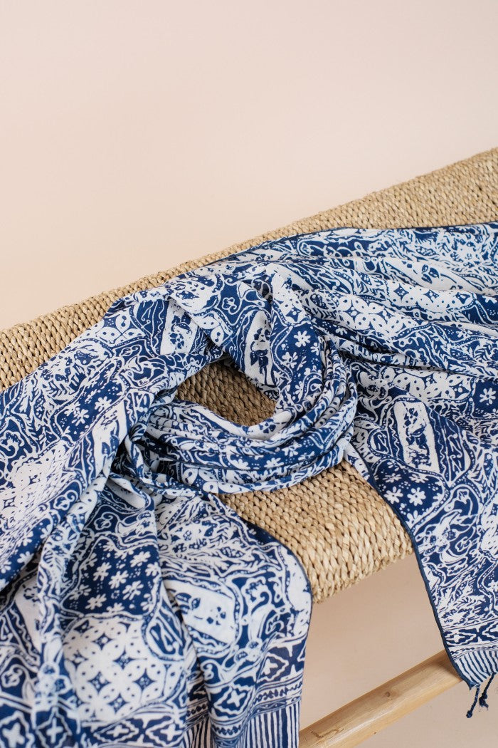Selendang Batik TCC SJ Blue - 80