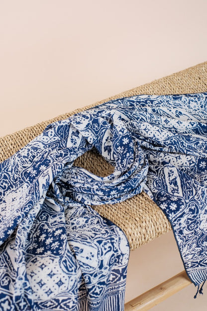 Selendang Batik TCC SJ Blue - 80