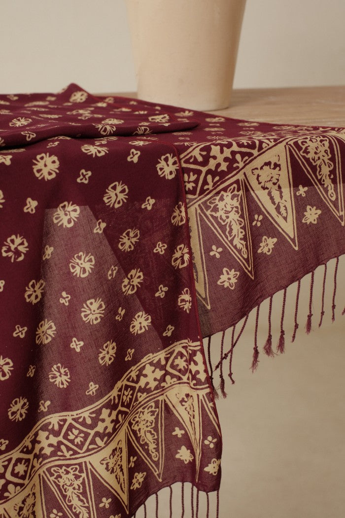 Scarf Batik Truntum - Maroon | DNN