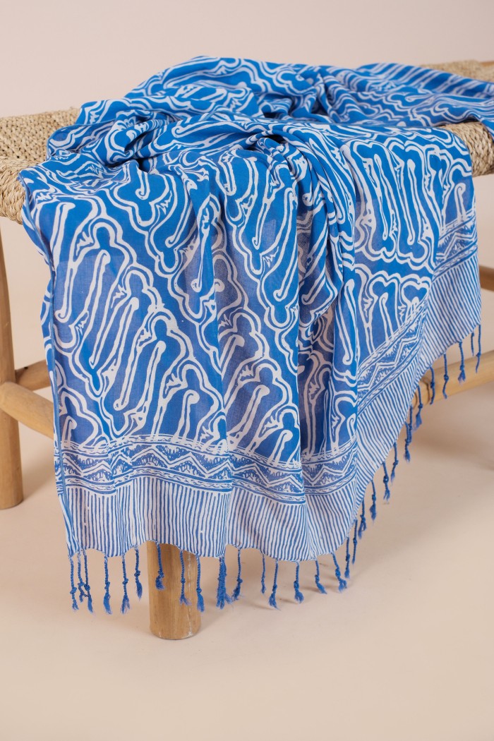 Selendang Batik TCB Parang 2 Blue - 80