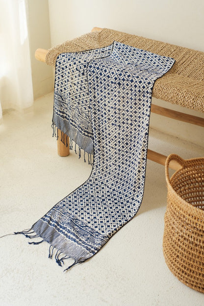 Scarf Batik TCC Kawung Sen Blue