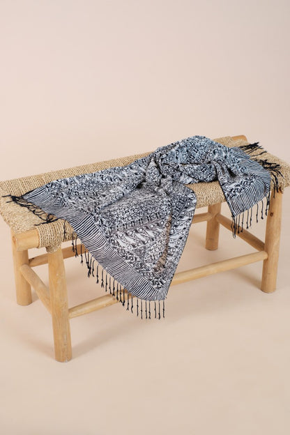 Selendang Batik TCE Parang Kawung Black - 80