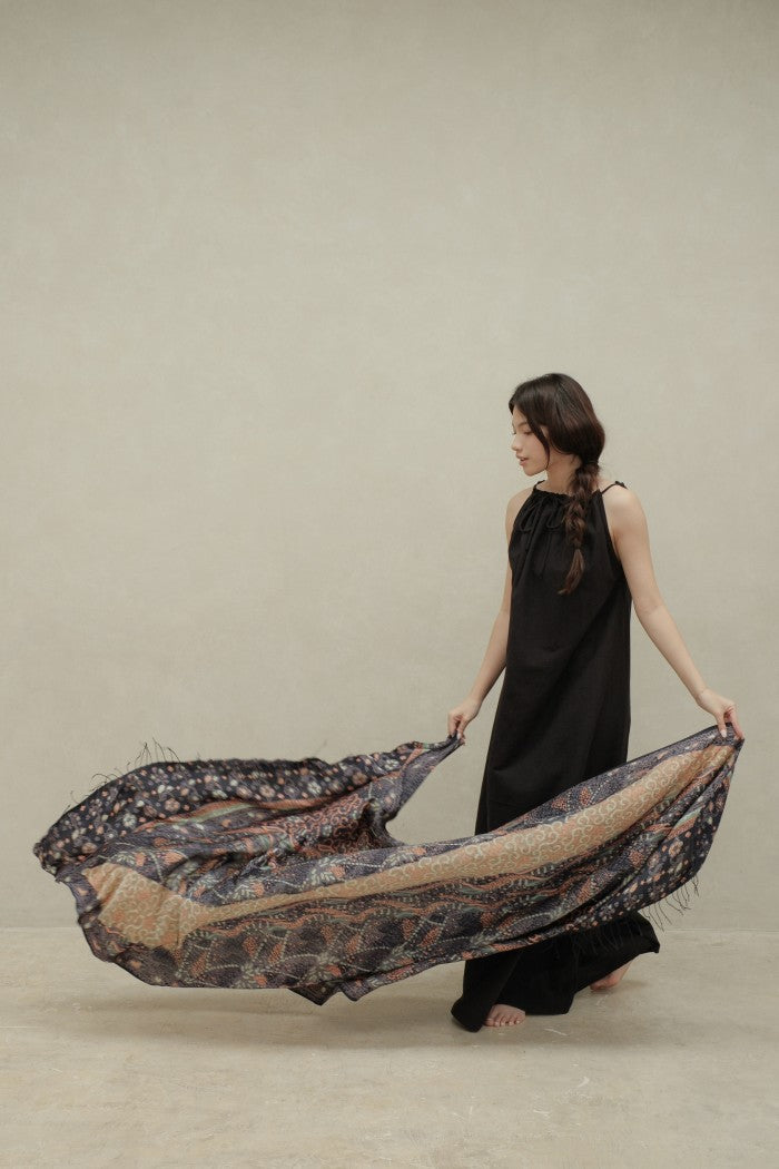 Selendang Sutra Batik Tulis - Sangga Langit - Blue