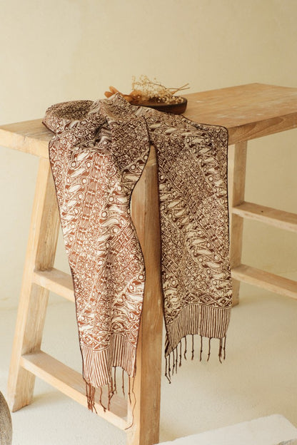 Scarf Batik TCR Parang Kawung Brown