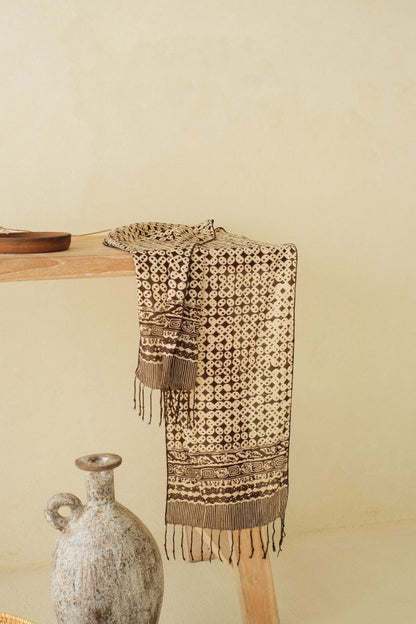 Scarf Batik TCR Kawung Sen Brown