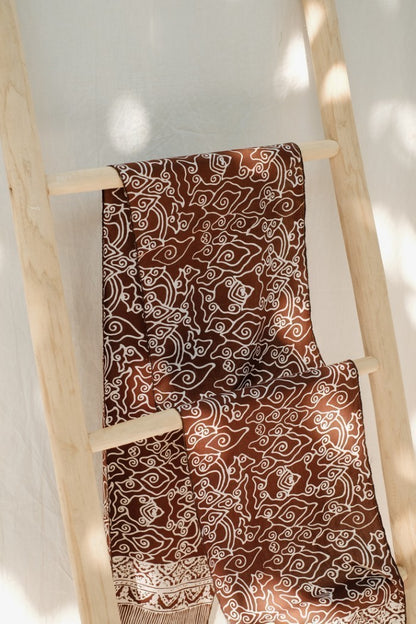 Scarf Batik TCR Mega Mendung Brown