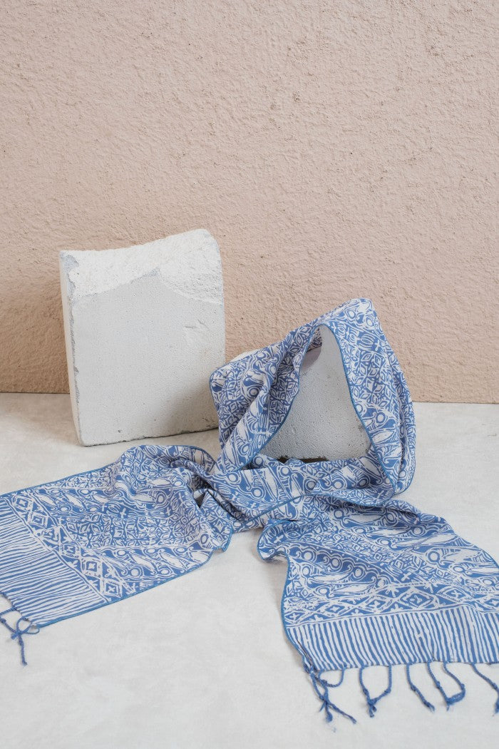 Scarf Batik TCGR Parang Kawung Grey